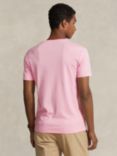 Ralph Lauren Cotton Logo Embroidered T-Shirt, State Heather, Carmel Pink