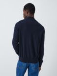 Ralph Lauren Full Zip Cotton Knit Jumper, Navy