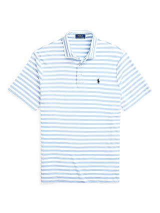 Ralph Lauren Slim Fit Soft Cotton Polo Shirt, Austin Blue/White