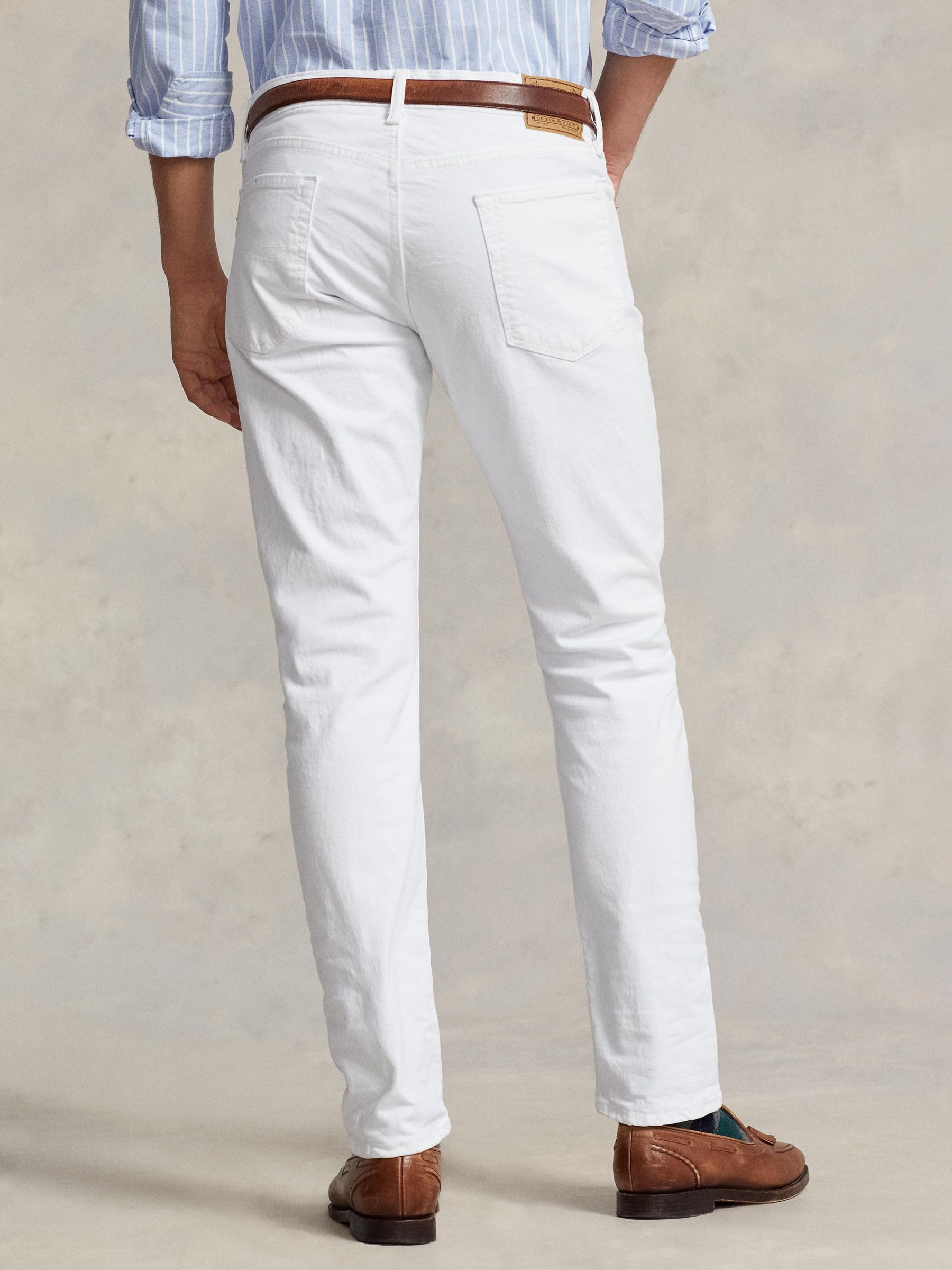Buy Polo Ralph Lauren Sullivan Slim Stretch Fit Five Pocket Jeans, White Online at johnlewis.com