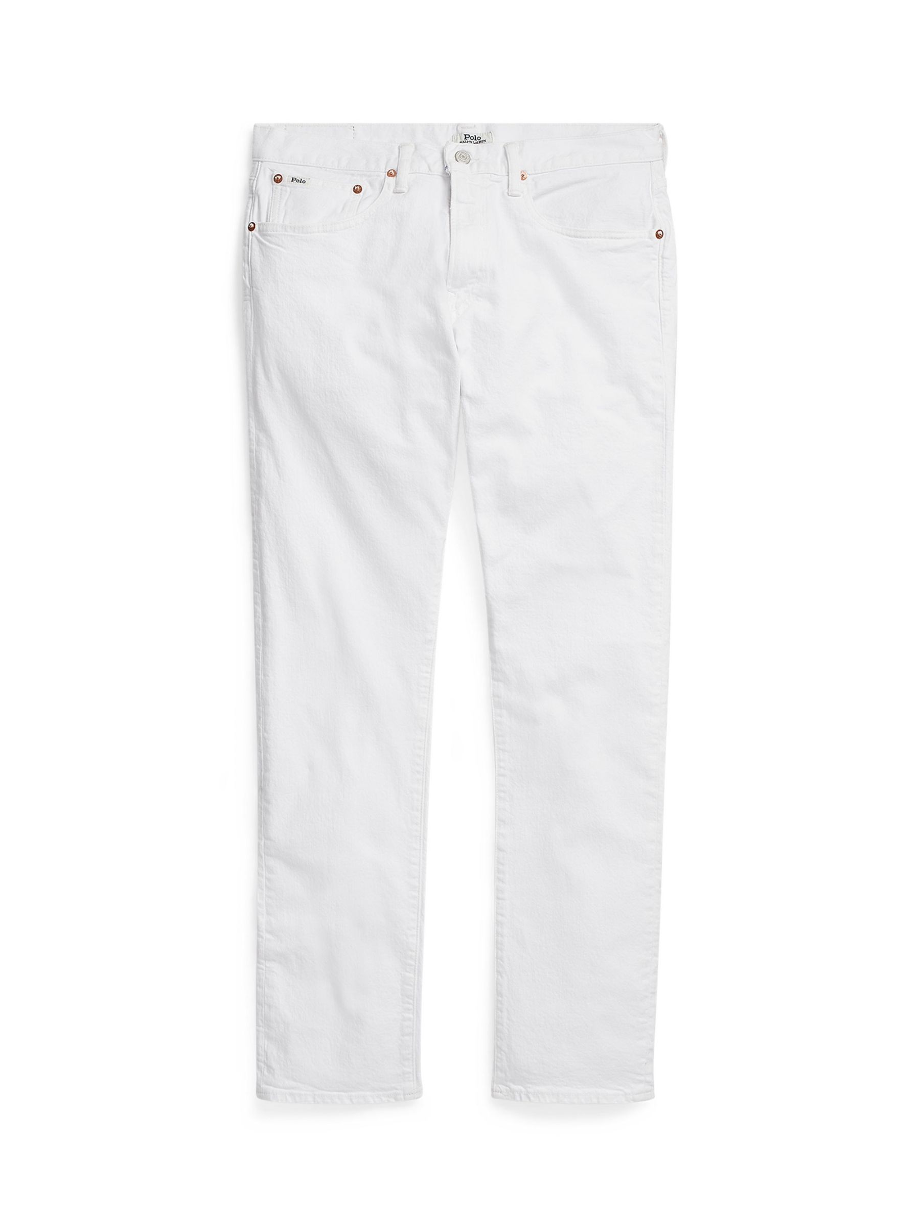 Ralph Lauren Sullivan Slim Stretch Fit Five Pocket Jeans, White, 34R