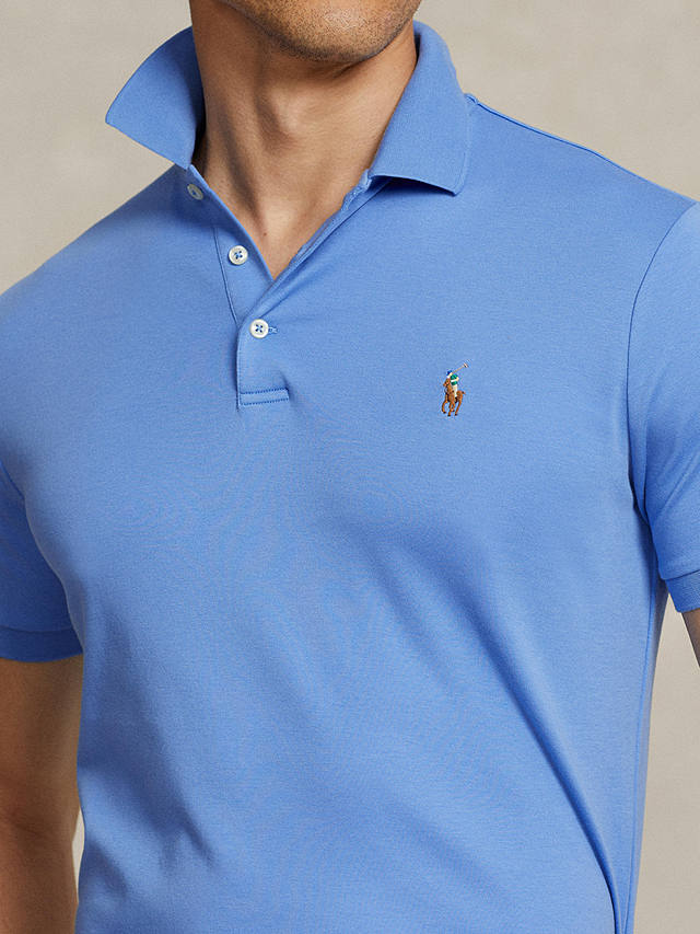 Polo Ralph Lauren Custom Slim Fit Soft Cotton Polo Shirt, Summer Blue