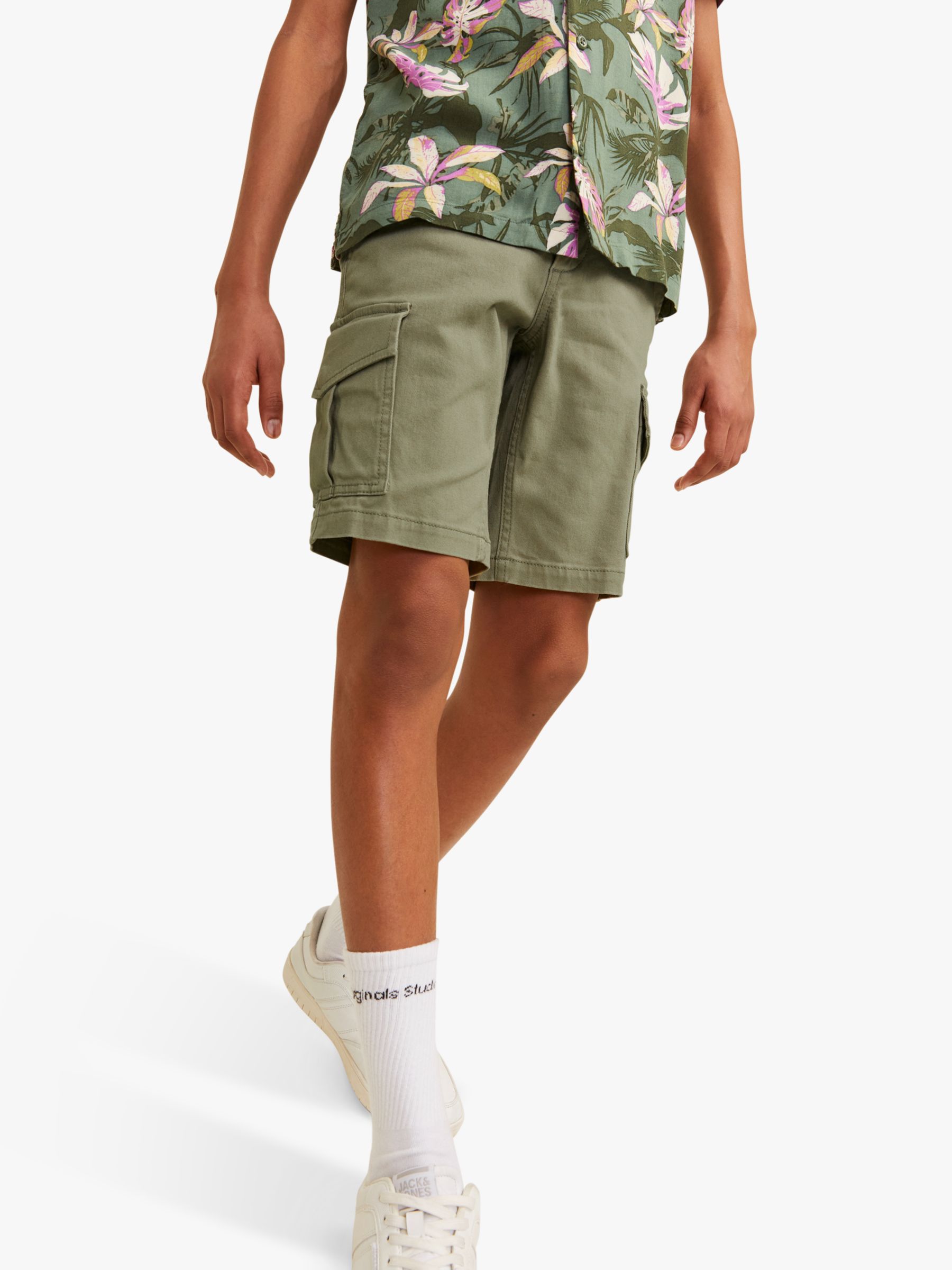 Jack & Jones Kids' Cargo Shorts, Oil Green, 8 years