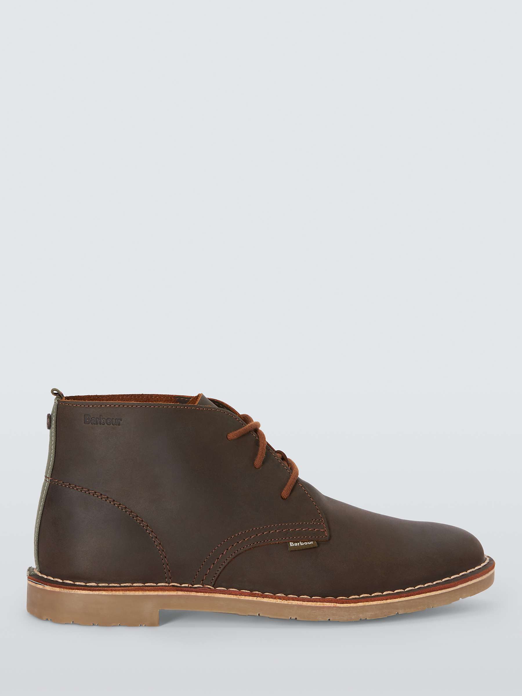 Buy Barbour Siton Leather Desert Boots, Beeswax Online at johnlewis.com