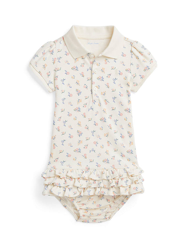 Ralph Lauren Baby Cupcake Print Outfit, White