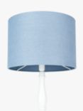 John Lewis Sophia Drum Lampshade, Lake Blue