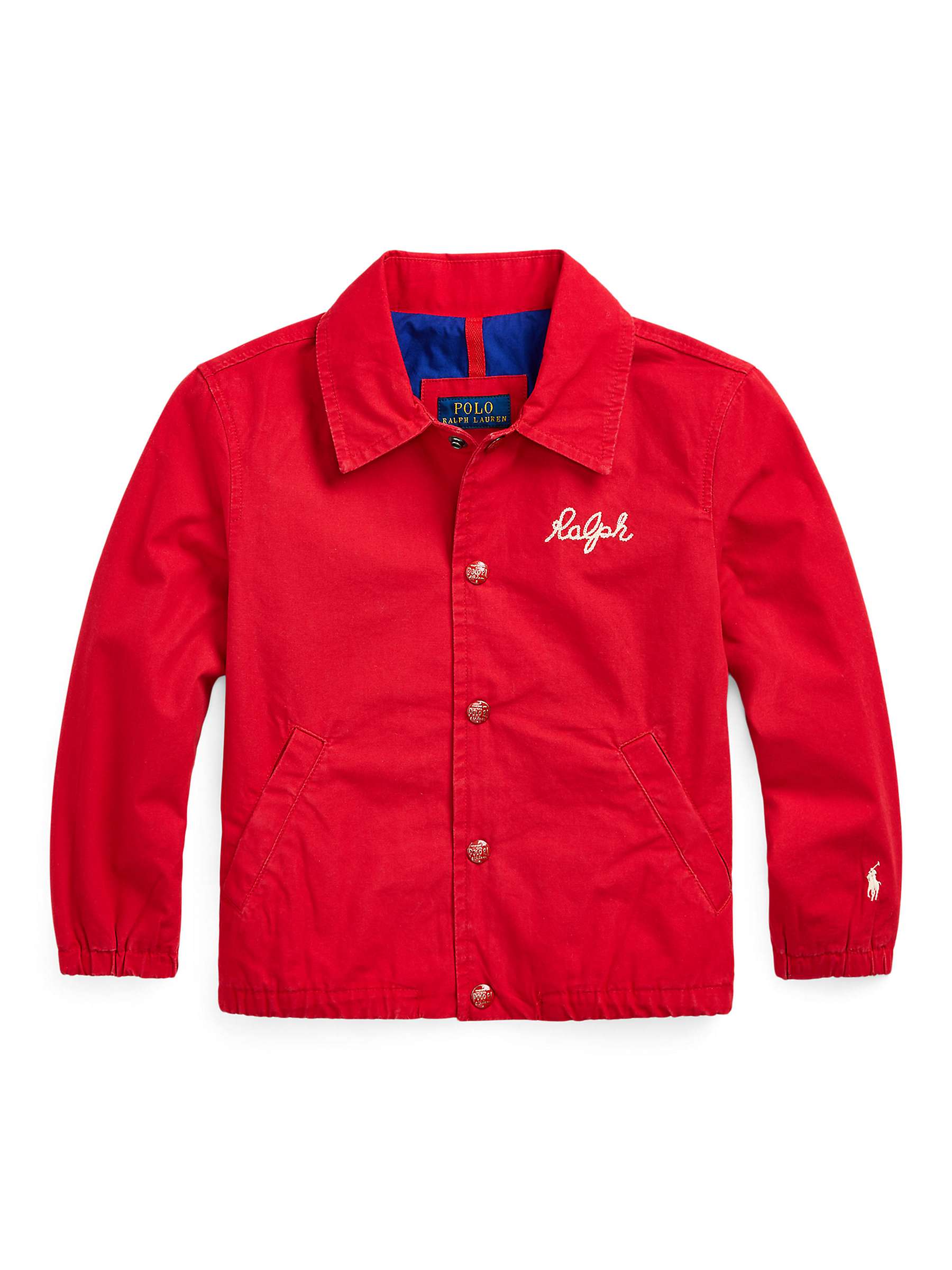 Buy Ralph Lauren Kids' Coach Windbreaker Jacket, Red Online at johnlewis.com