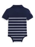 Ralph Lauren Kids' Wimbledon Bodysuit, Navy/White Stripe