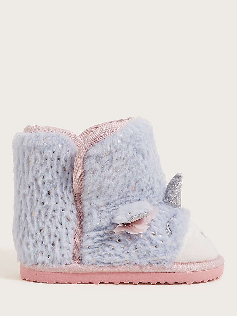Buy Monsoon Kids' Tessa Sparkle Unicorn Slipper Boots, Multi Online at johnlewis.com