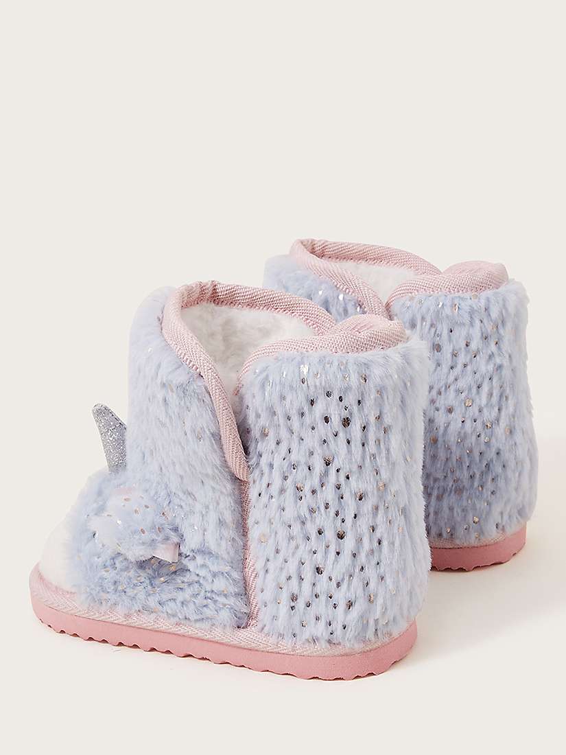 Buy Monsoon Kids' Tessa Sparkle Unicorn Slipper Boots, Multi Online at johnlewis.com
