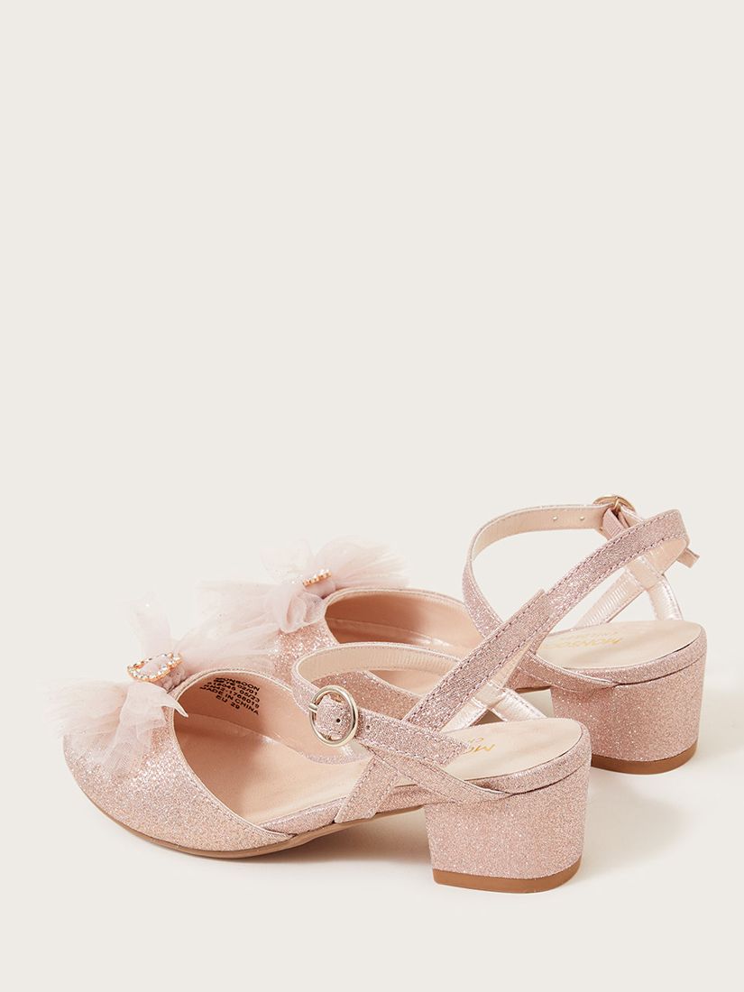 Monsoon Kids' Ballerina Glitter Heels, Pink, A4