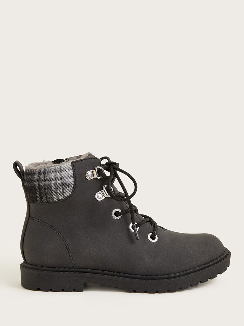 Checked ankle sale boots