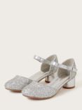 Monsoon Kids' Glitter Heels, Silver, Silver