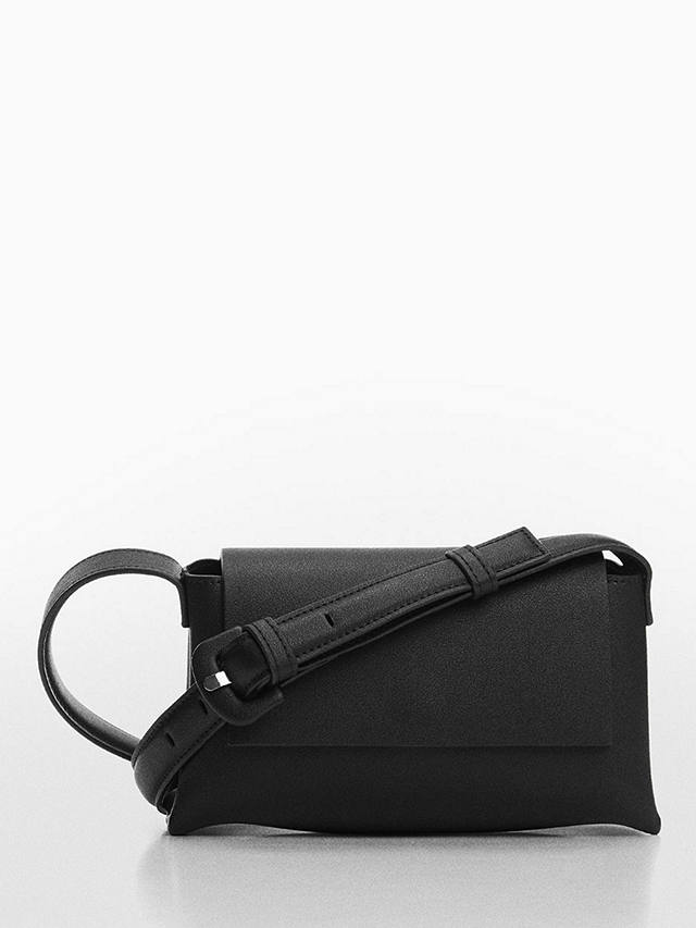 Mango Lucer Small Sholder Bag, Black