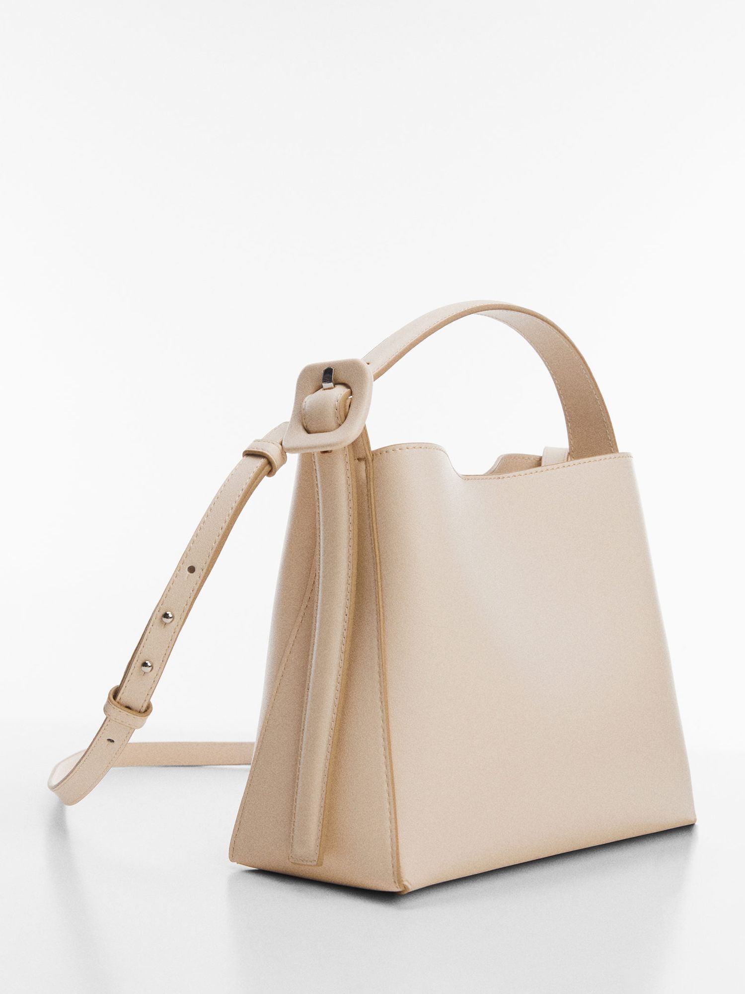 Mango Winnie Small Shopper Bag, Natural White at John Lewis & Partners