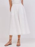 Vivere By Savannah Miller Valentina Broderie Anglaise Midi Skirt, White