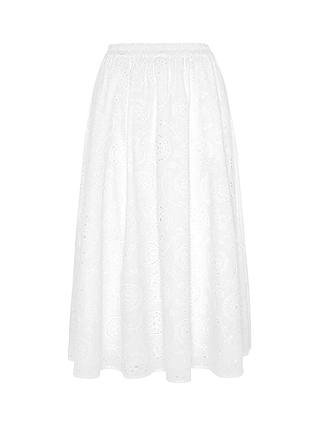 Vivere By Savannah Miller Valentina Broderie Anglaise Midi Skirt, White