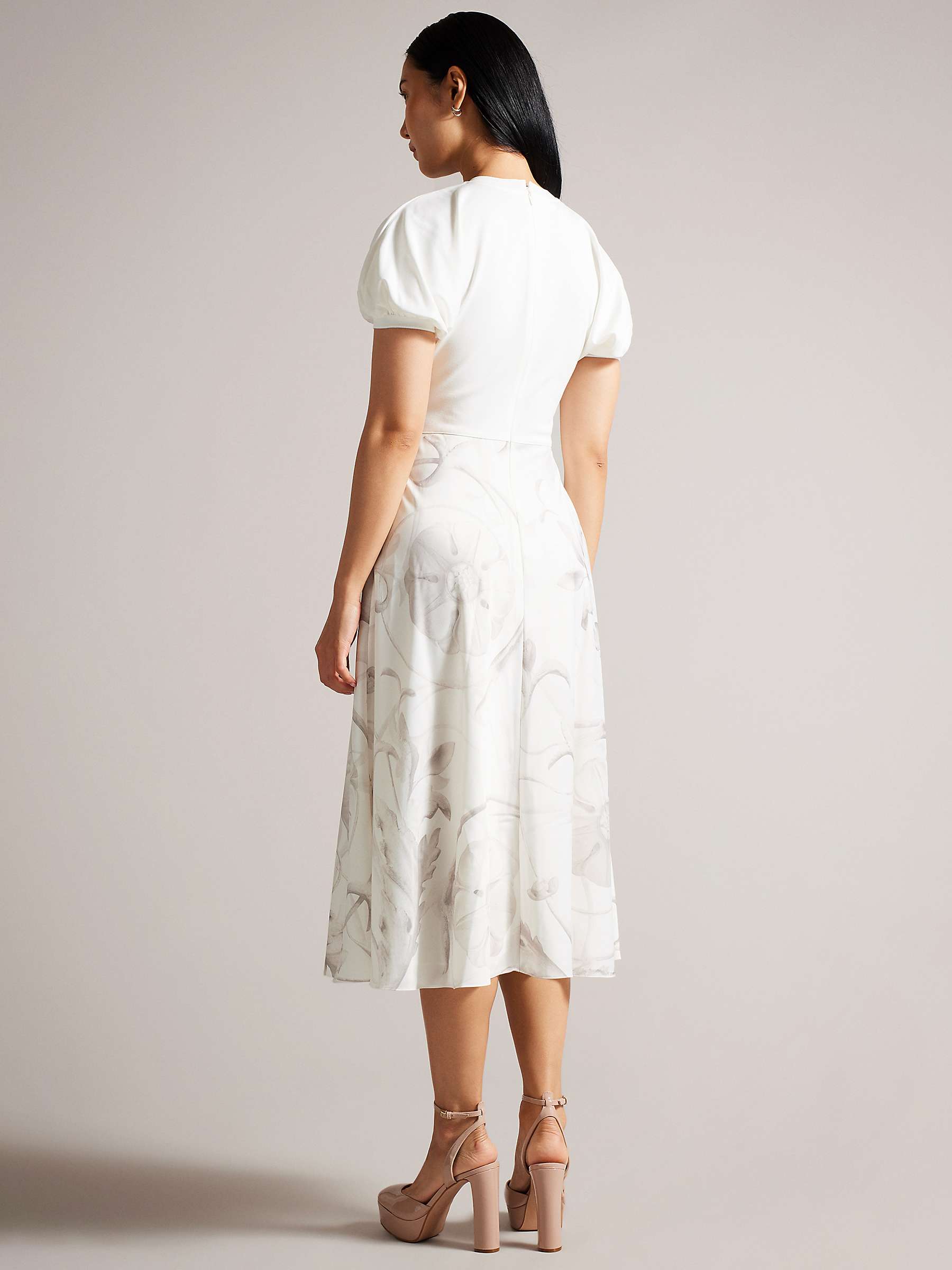 Buy Ted Baker Magylee Ponte Bodice Dress, Ivory Online at johnlewis.com