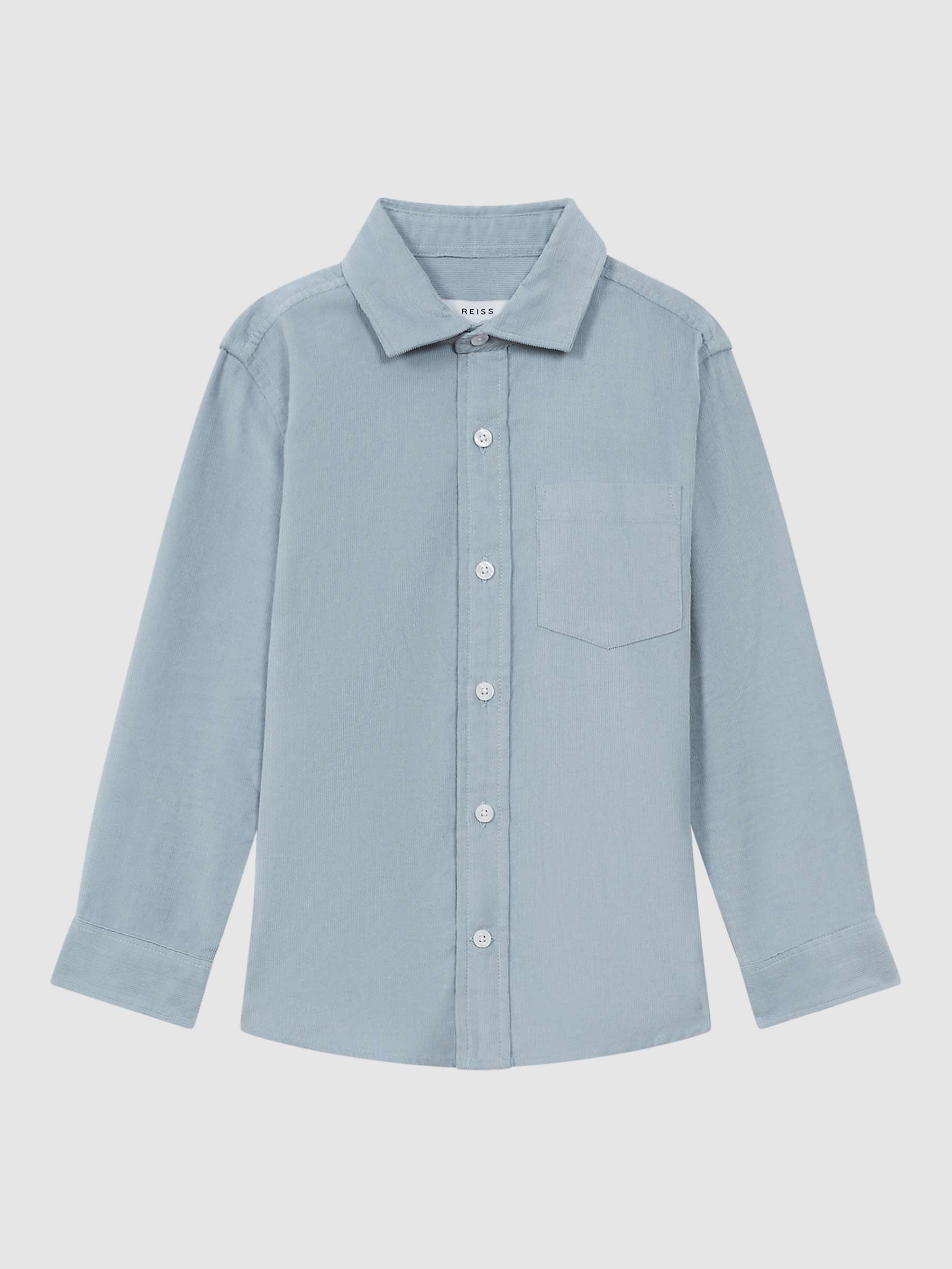 Buy Reiss Kids' Albion Cut Away Collar Shirt, Soft Blue Online at johnlewis.com