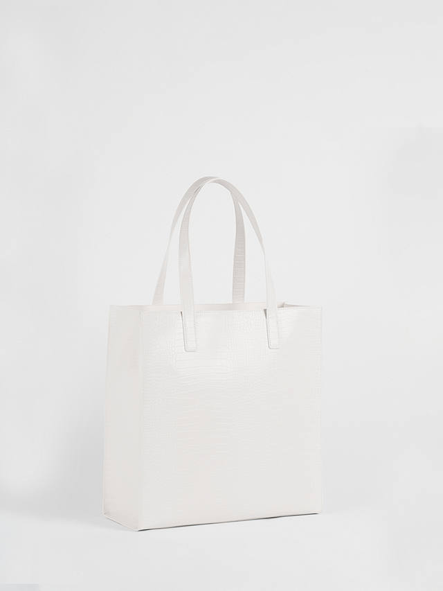 Ted Baker Croccon Large Icon Shopper Bag, White