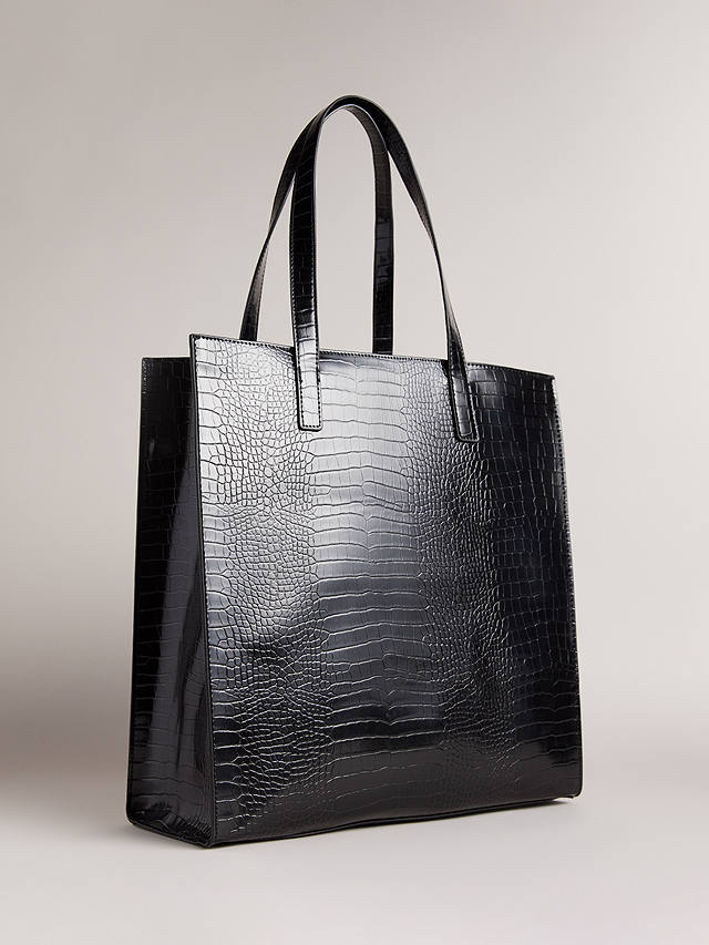 Ted Baker Croccon Large Icon Shopper Bag, Black