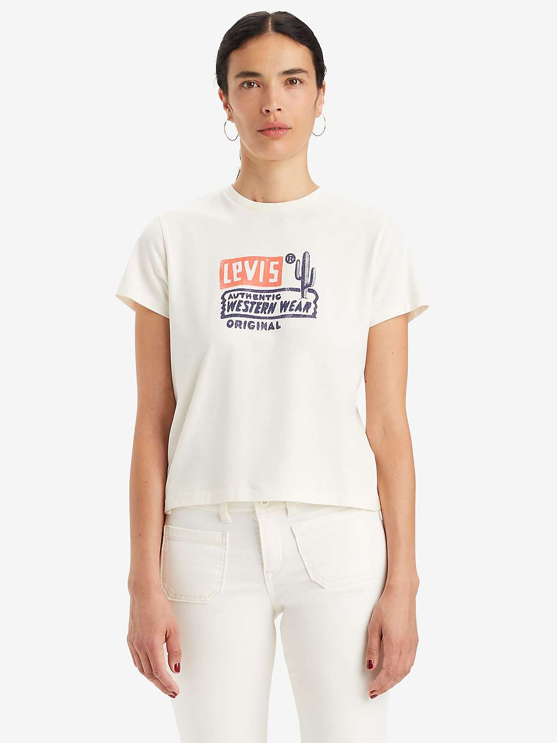 Buy Levi's Graphic Classic T-Shirt, Western Egret Online at johnlewis.com