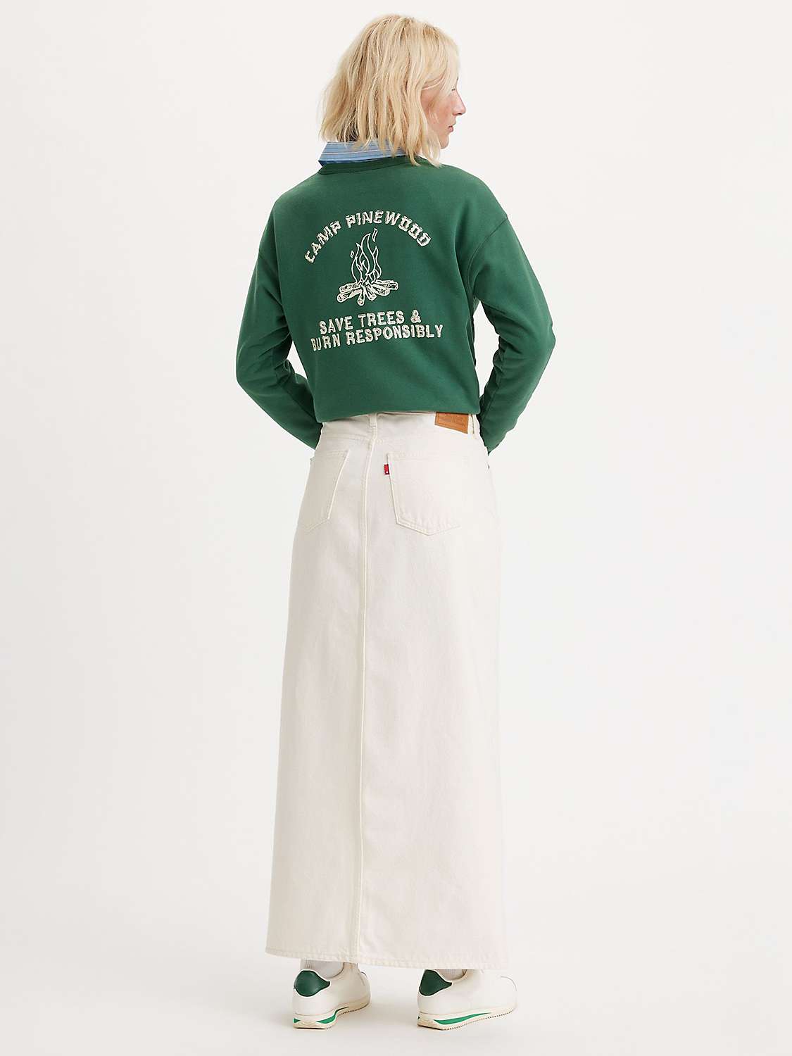 Buy Levi's Ankle Column Denim Skirt, Please Hold Online at johnlewis.com