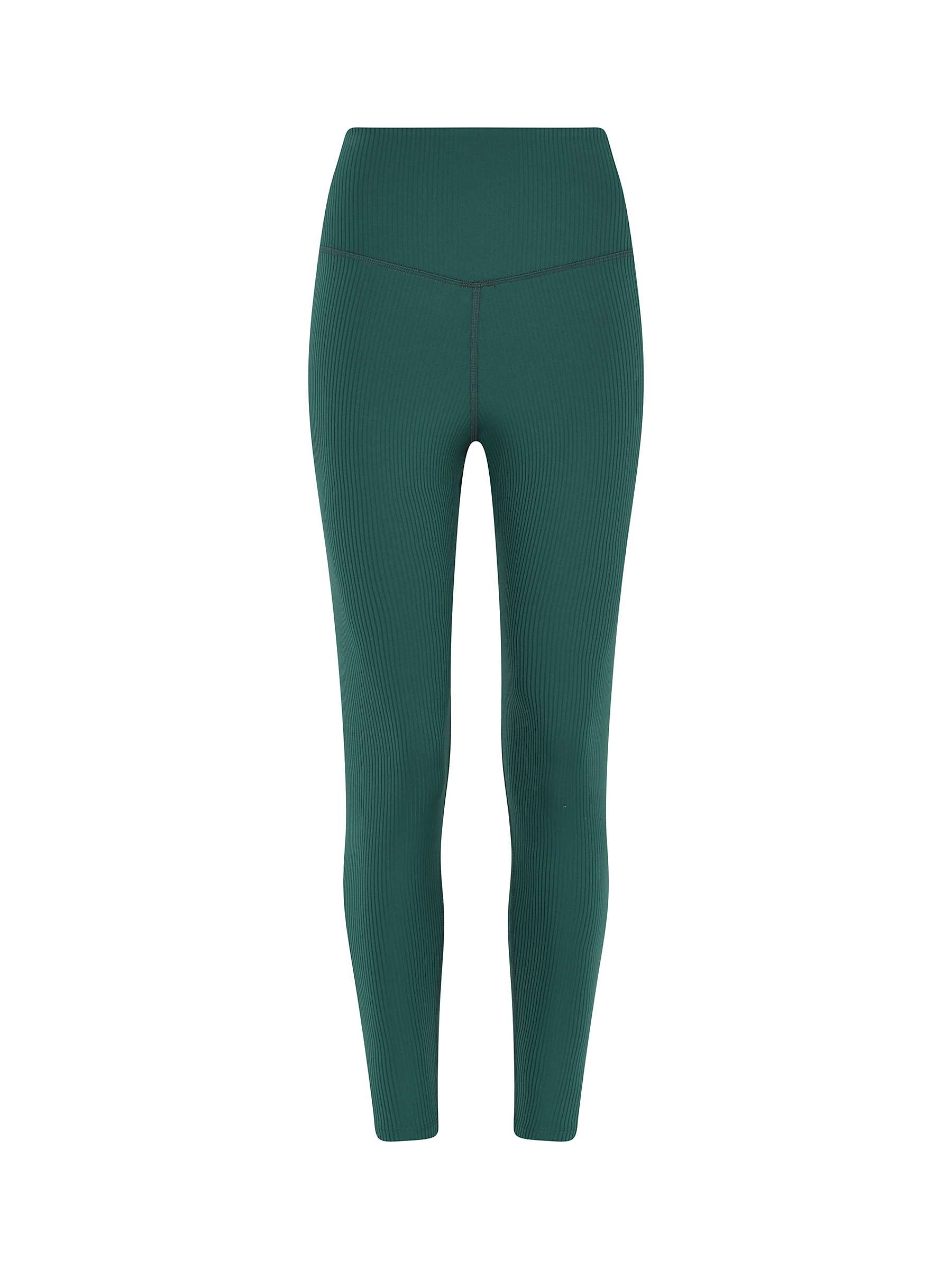 Buy Girlfriend Collective High Rise Compression Ribbed 7/8 Leggings, Rain Forest Online at johnlewis.com