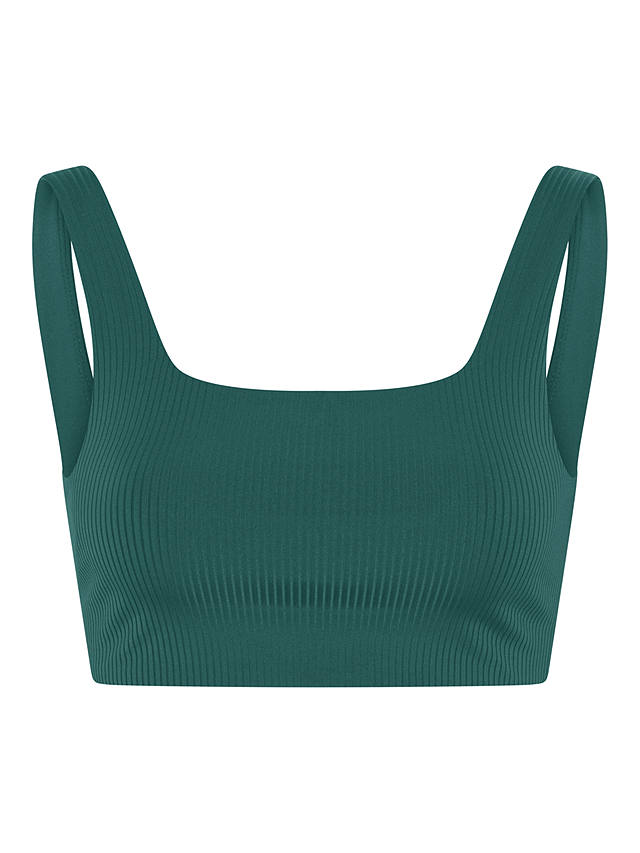 Girlfriend Collective Tommy Ribbed Sports Bra, Rain Forest