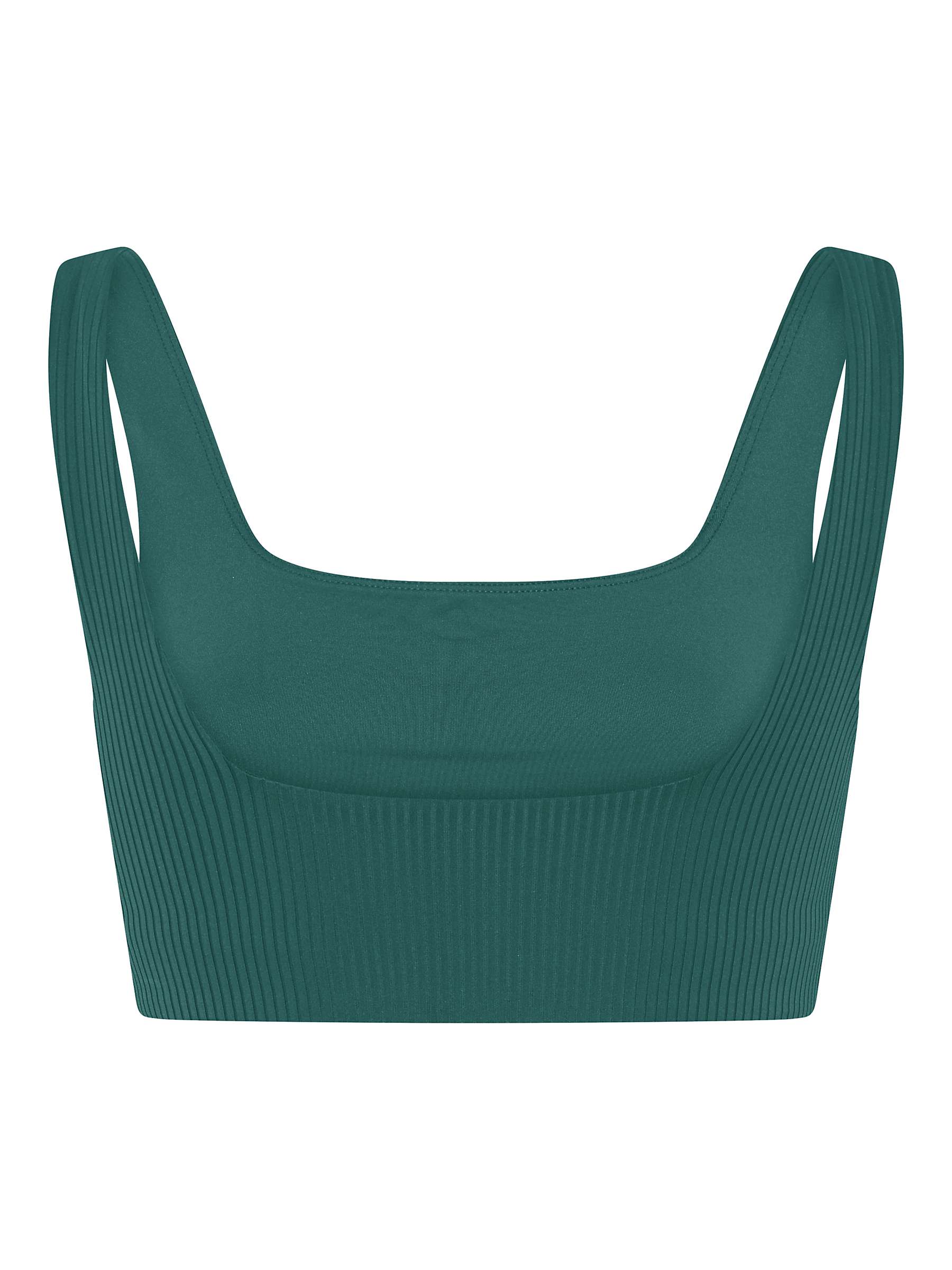 Buy Girlfriend Collective Tommy Ribbed Sports Bra, Rain Forest Online at johnlewis.com