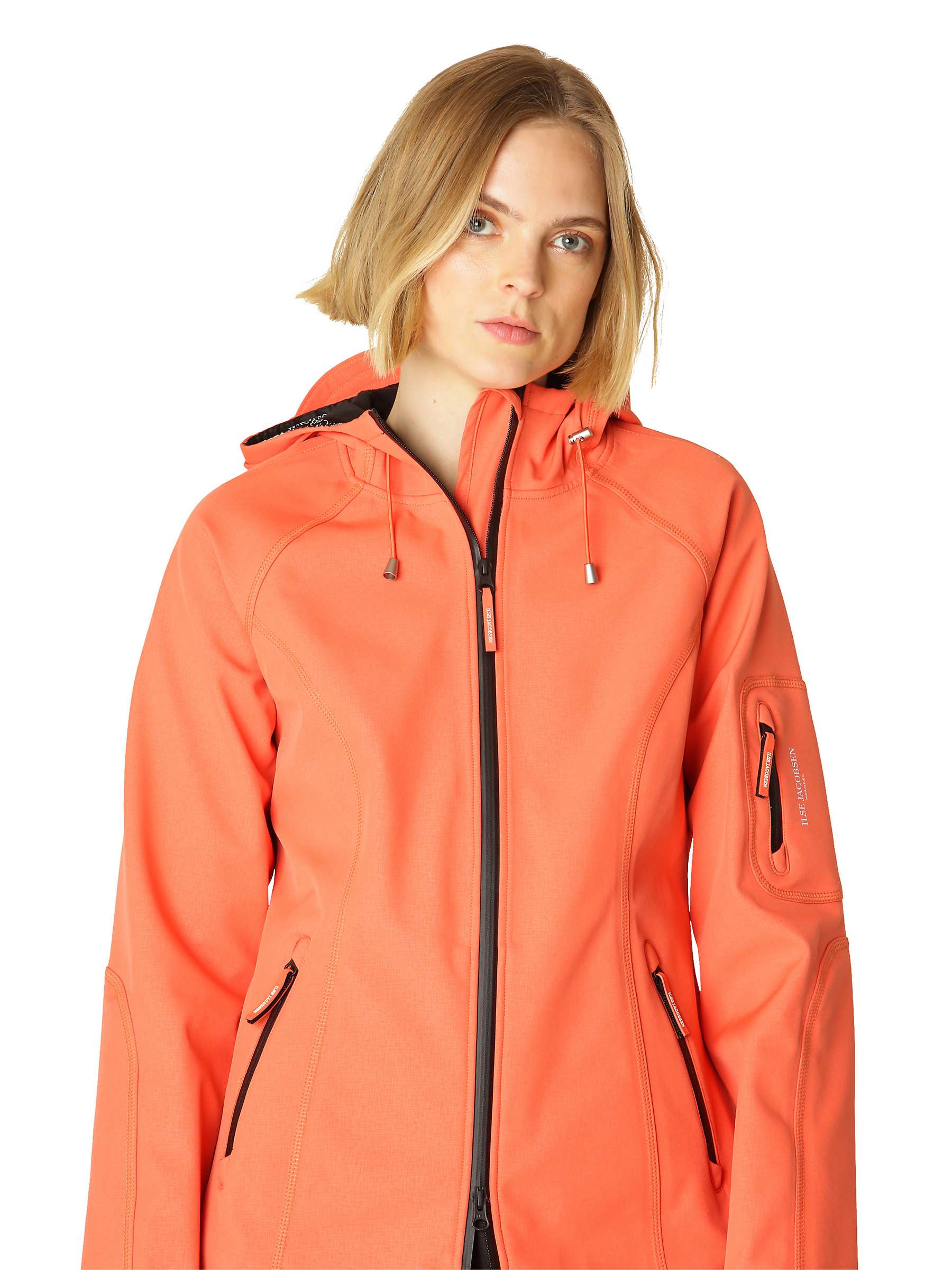 Buy Ilse Jacobsen Hornbæk 37 Raglan Sleeve Raincoat, Hot Orange Online at johnlewis.com