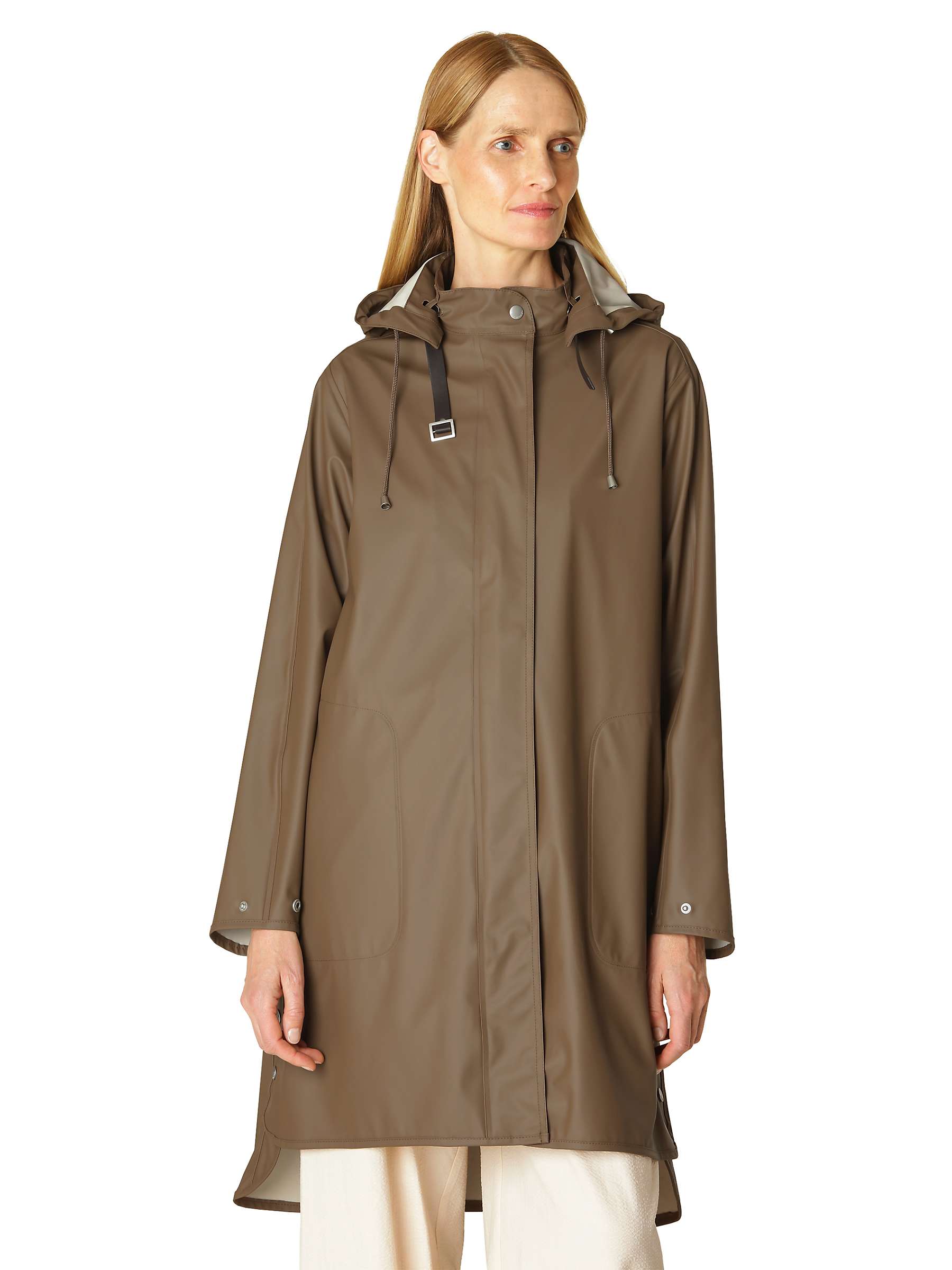 Buy Ilse Jacobsen Hornbæk 71 Hooded Raincoat, Cub Brown Online at johnlewis.com