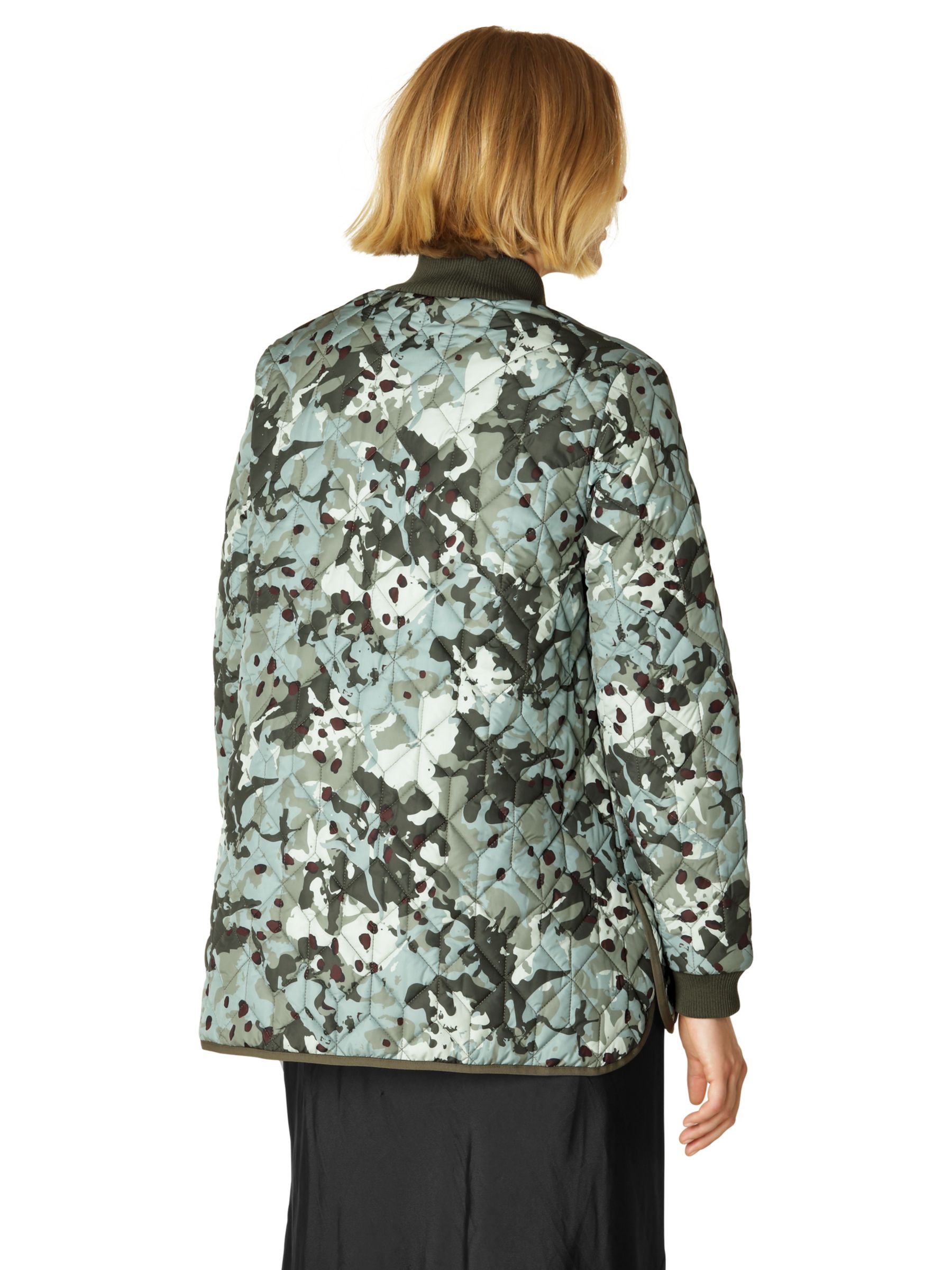Buy Ilse Jacobsen Hornbæk Camouflage Print Quilted Jacket, Green/Multi Online at johnlewis.com