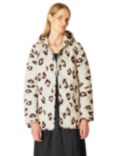 Ilse Jacobsen Hornbæk Leopard Print Quilted Hooded Jacket, Multi