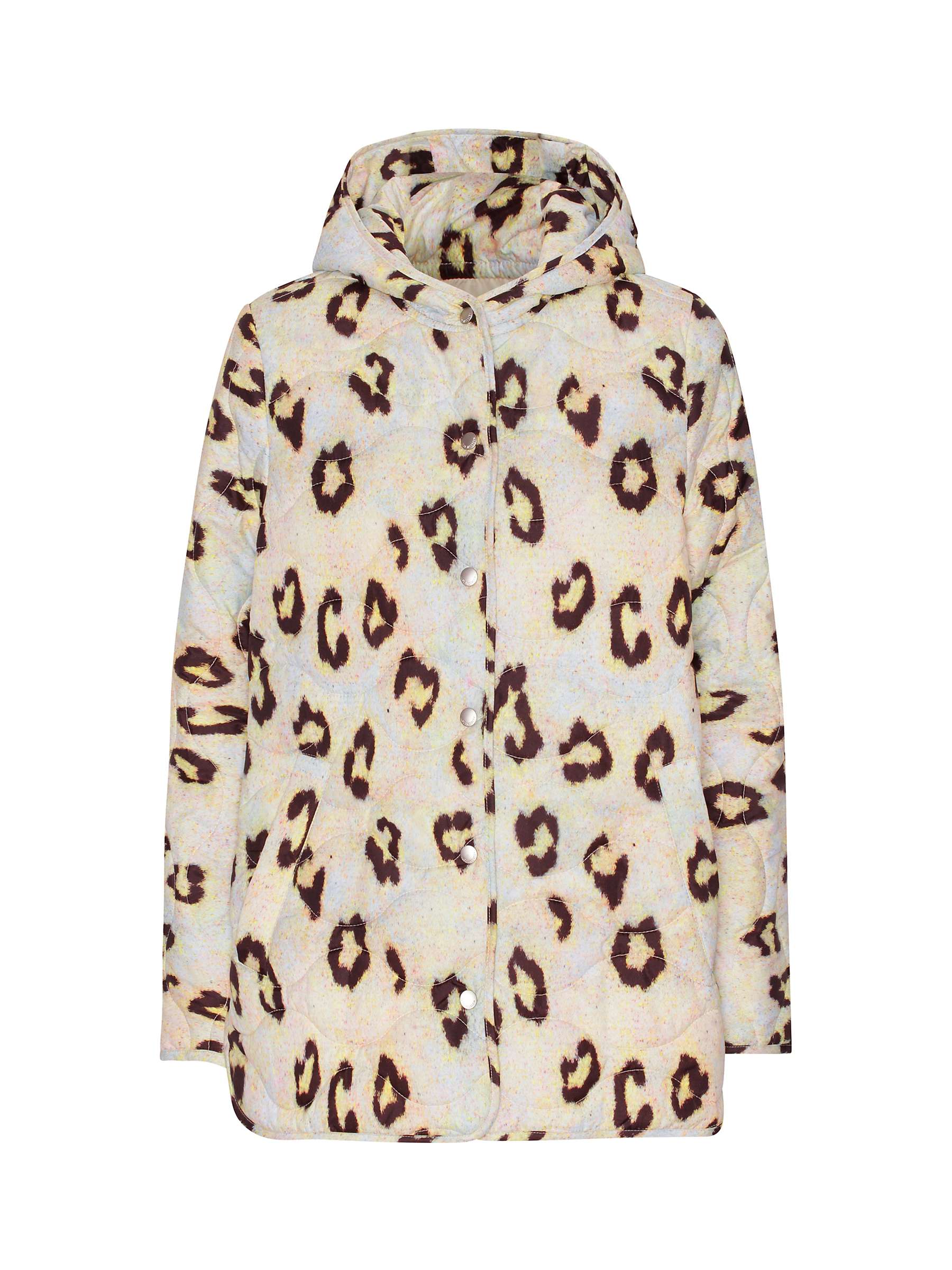 Buy Ilse Jacobsen Hornbæk Leopard Print Quilted Hooded Jacket, Multi Online at johnlewis.com