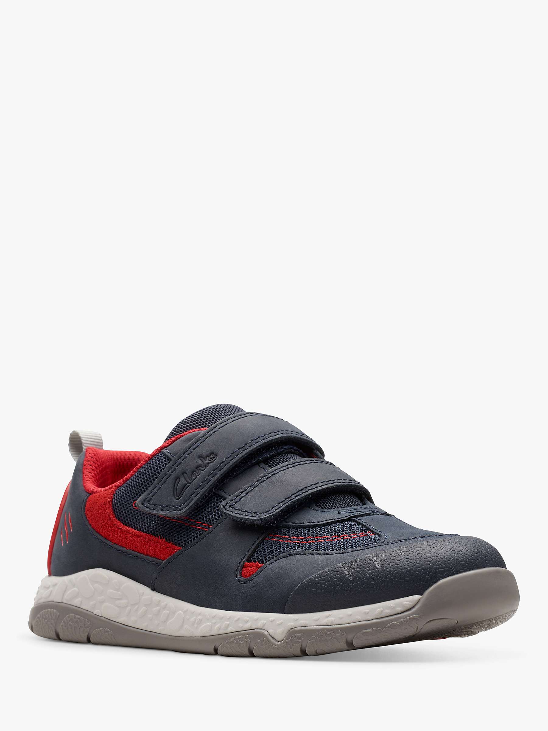 Buy Clarks Kids' 3D Steggy Tail Fun Trainers, Navy Online at johnlewis.com