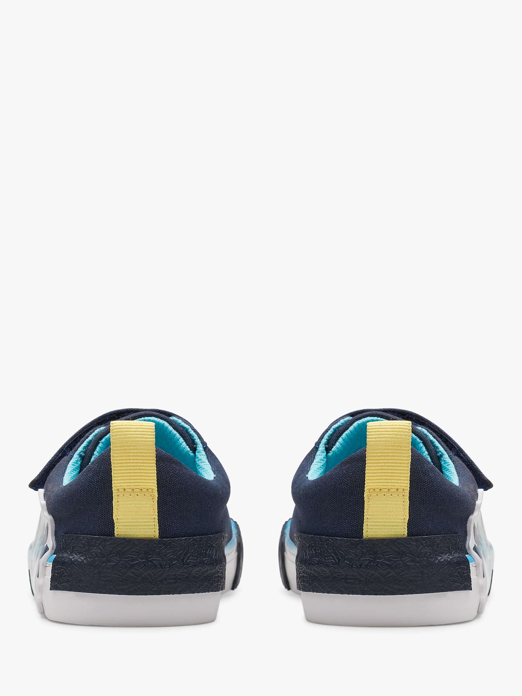 Buy Clarks Kids' Foxing Tail Dinosaur Trainers, Navy/Multi Online at johnlewis.com