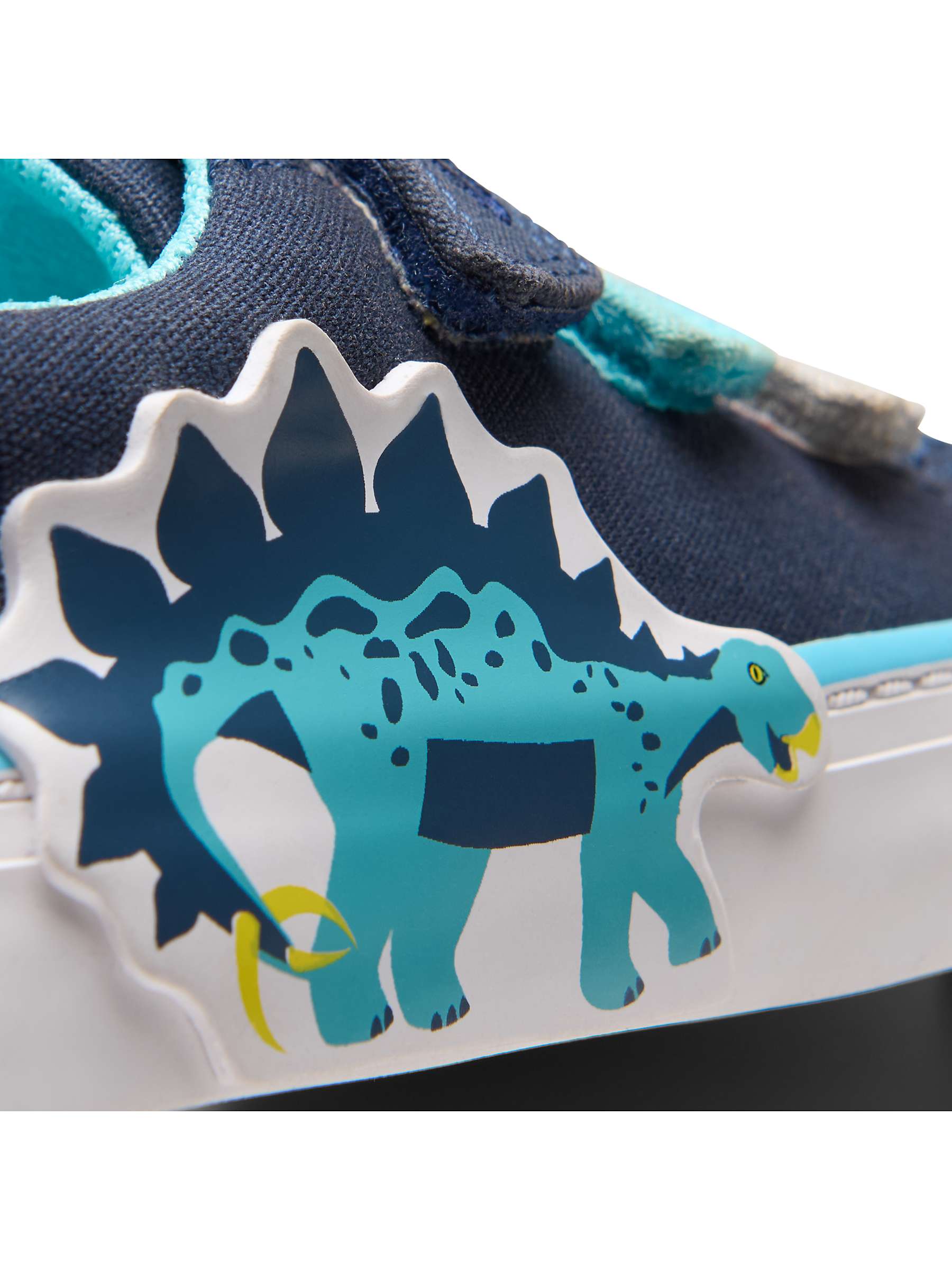 Buy Clarks Kids' Foxing Tail Dinosaur Trainers, Navy/Multi Online at johnlewis.com