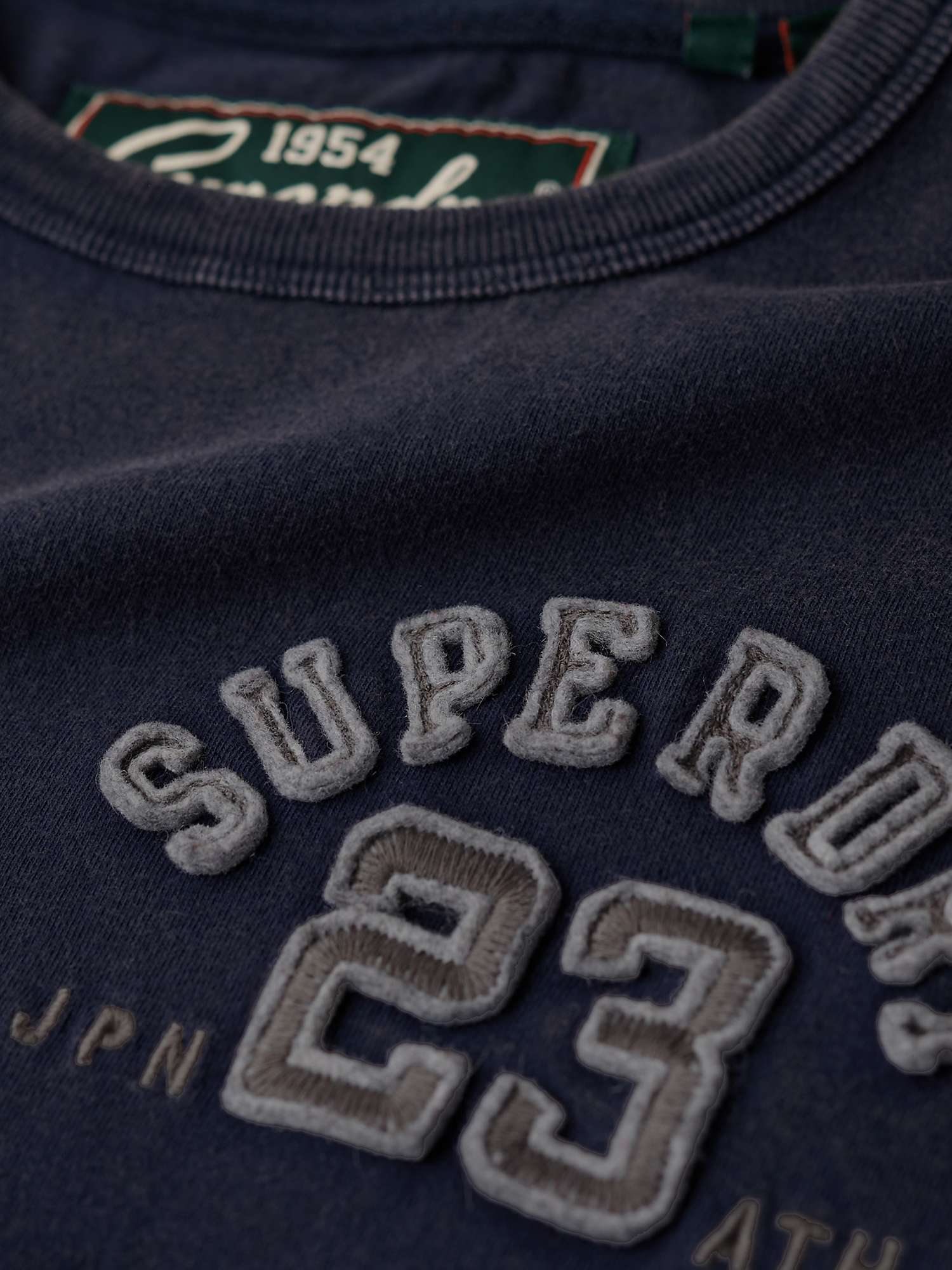 Buy Superdry Vintage Athletic Short Sleeve T-Shirt, Rich Navy Online at johnlewis.com