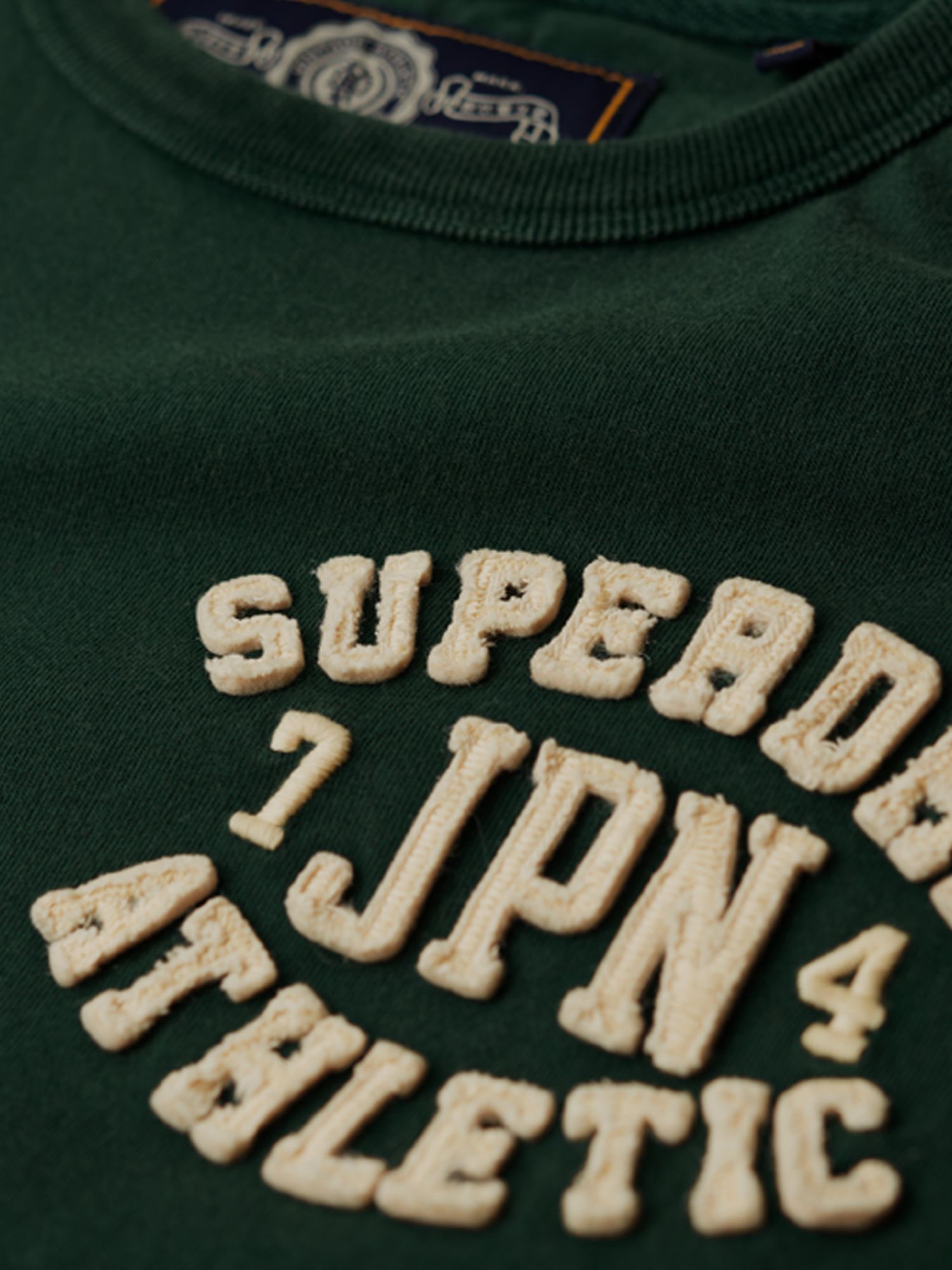 Buy Superdry Vintage Athletic Short Sleeve T-Shirt, Enamel Green Online at johnlewis.com