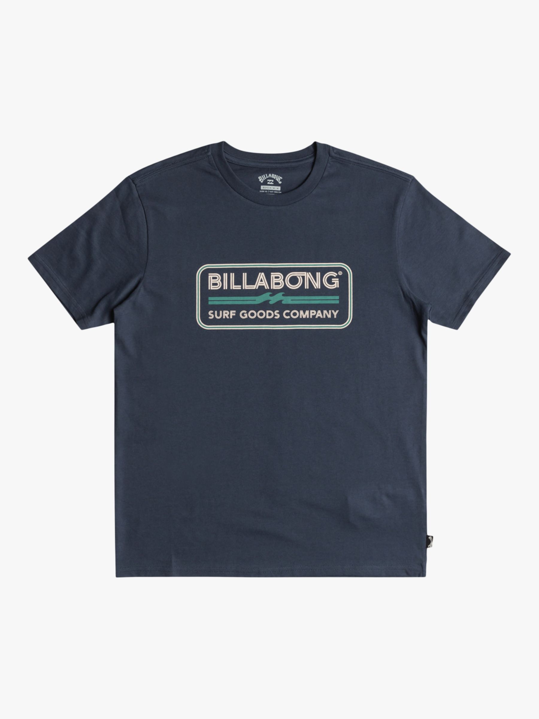Billabong Kids' Logo T-Shirt, Denim Blue, 12 years