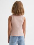 Reiss Kids' Violet Rib Vest Top, Pale Pink