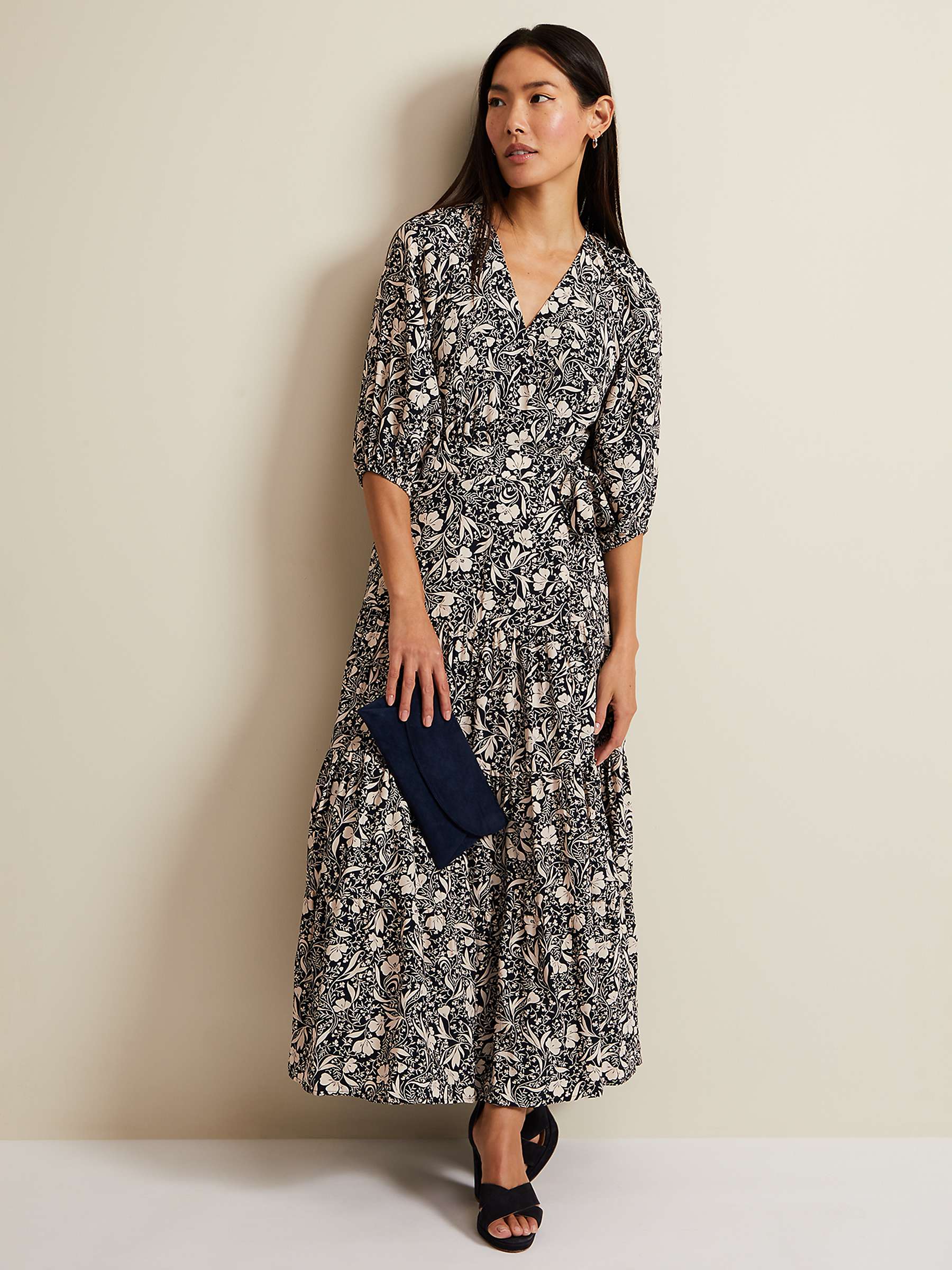 Buy Phase Eight Kezia Floral Wrap Midi Dress, Multi Online at johnlewis.com