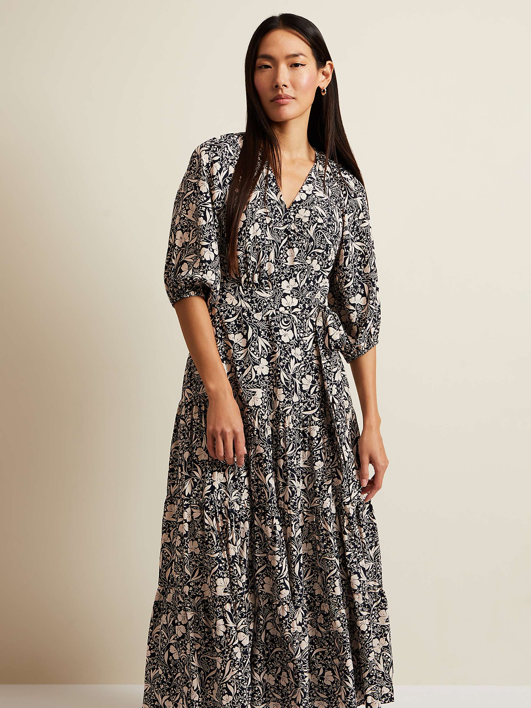 Buy Phase Eight Kezia Floral Wrap Midi Dress, Multi Online at johnlewis.com