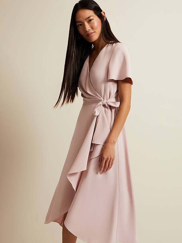 Phase Eight Julissa Wrap Midi Dress, Antique Rose