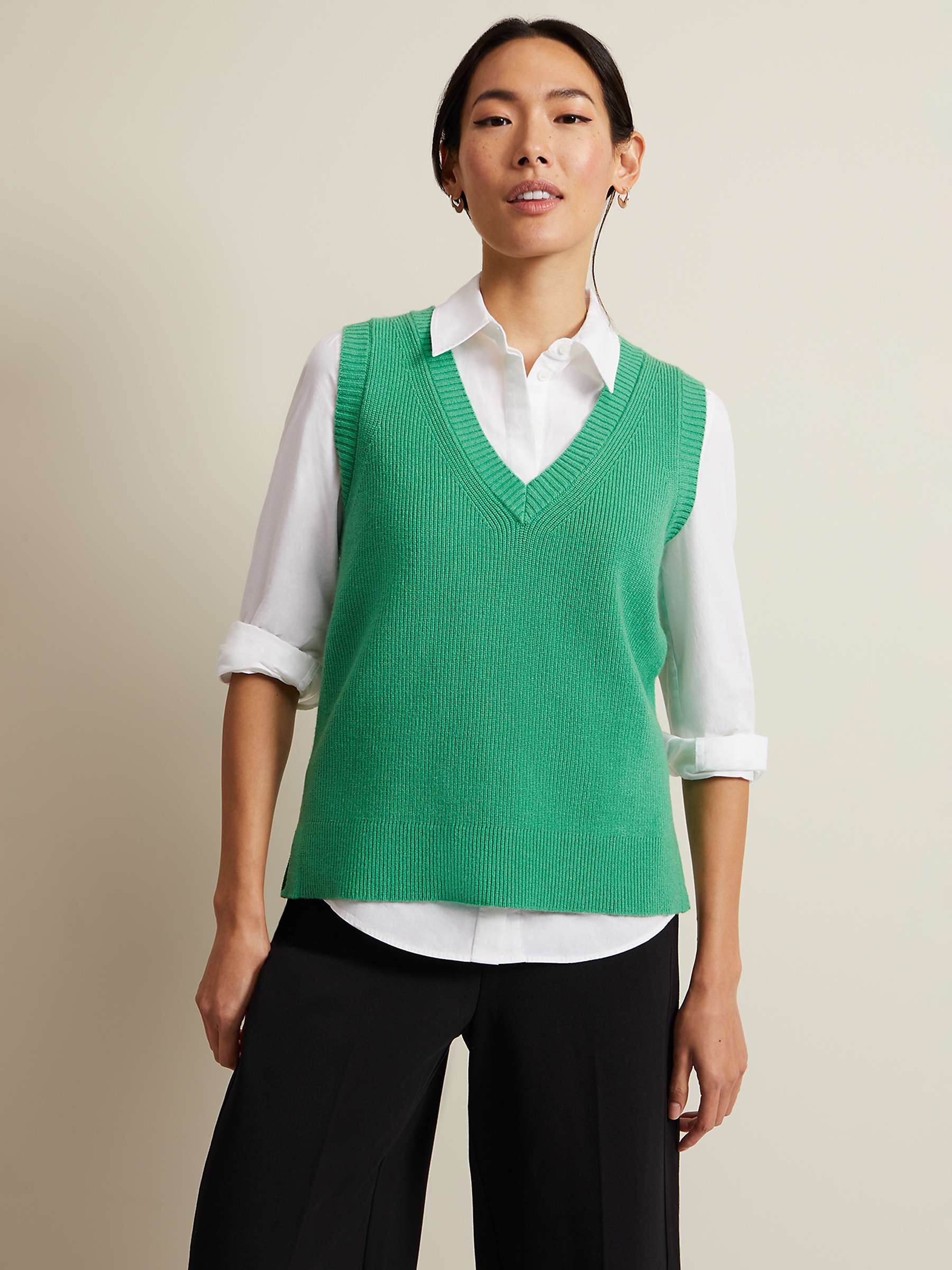 Buy Phase Eight Marianna Knit Tank Top, Green Online at johnlewis.com