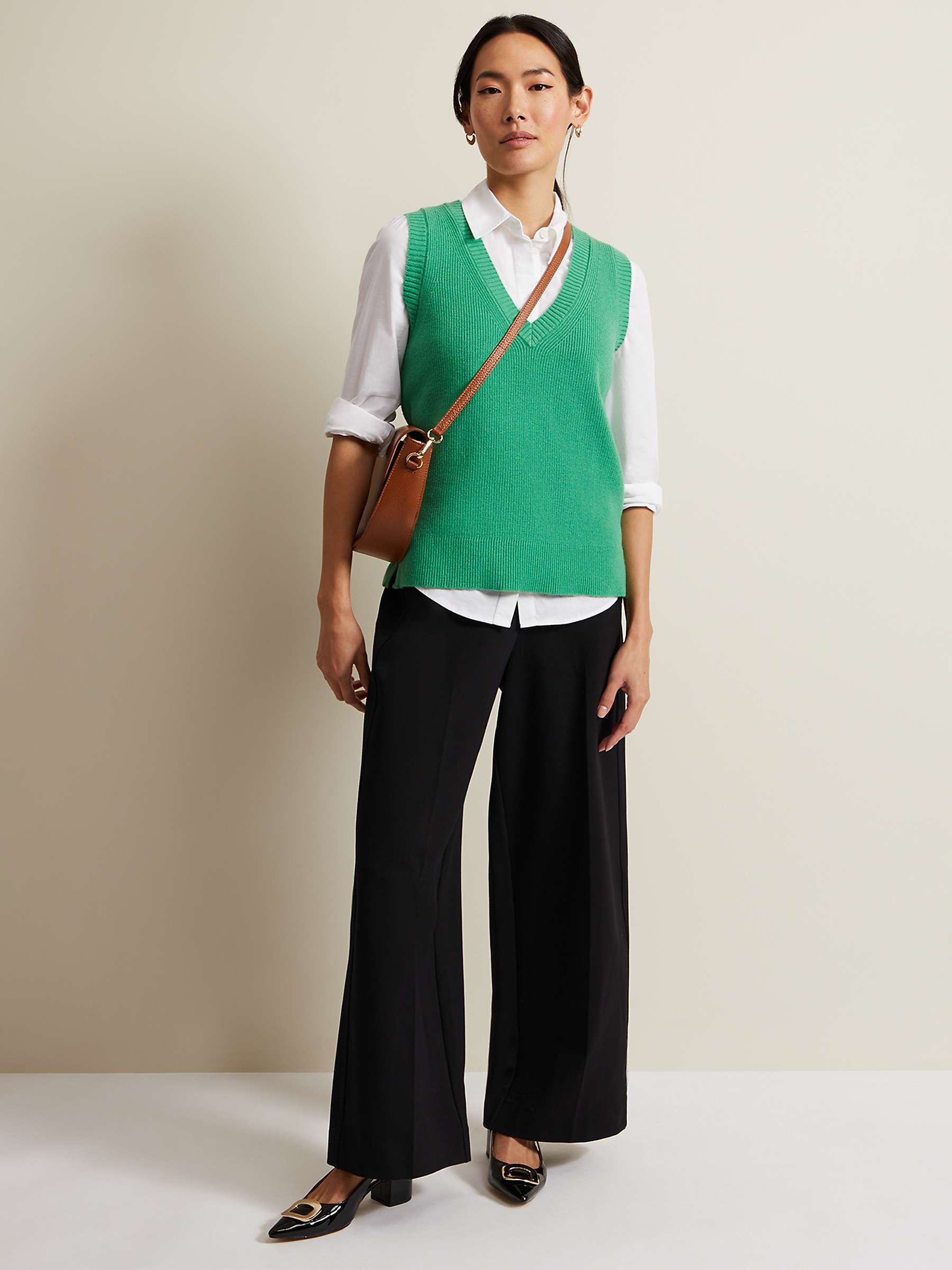 Buy Phase Eight Marianna Knit Tank Top, Green Online at johnlewis.com