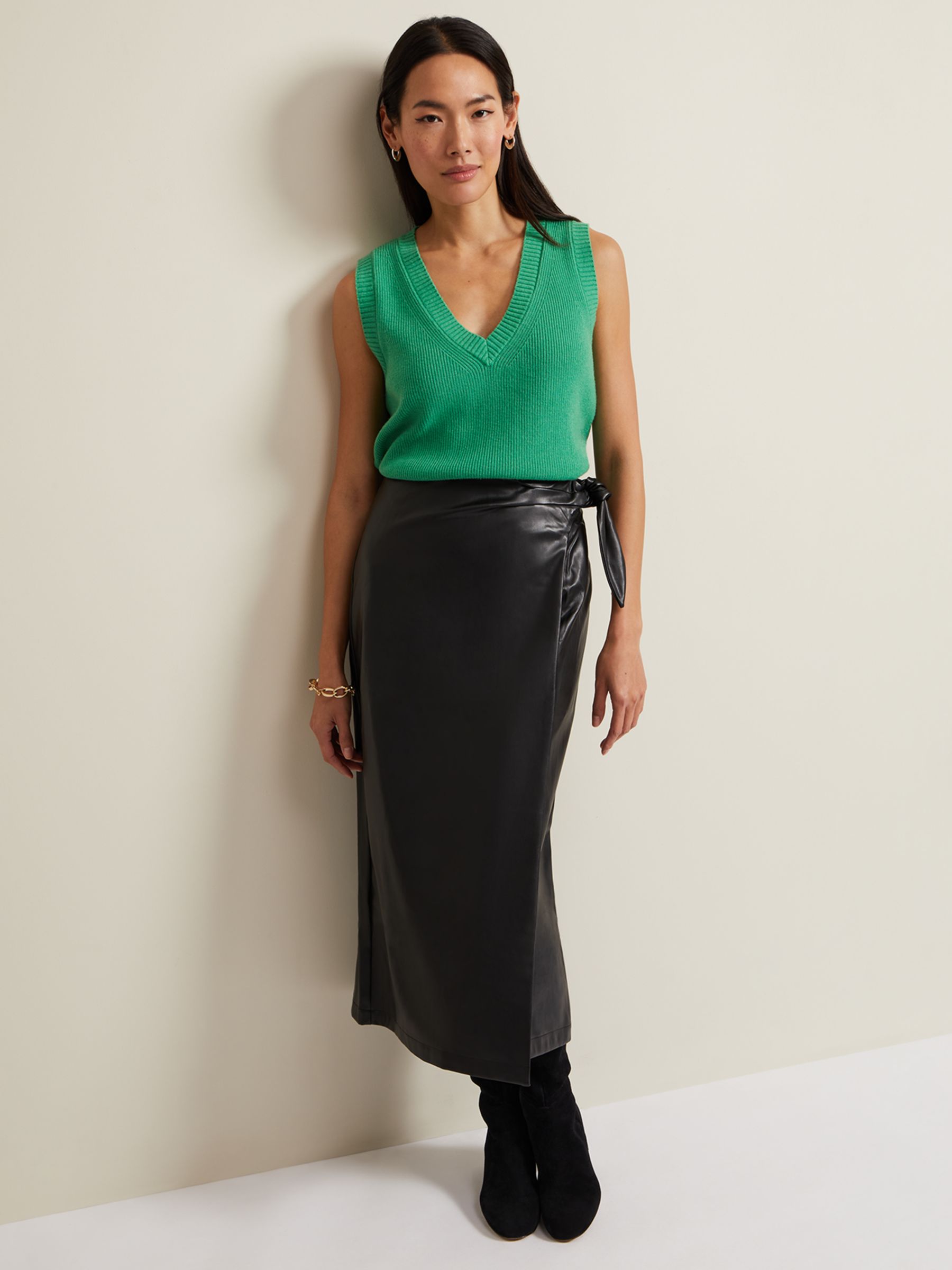 Buy Phase Eight Marianna Knit Tank Top, Green Online at johnlewis.com