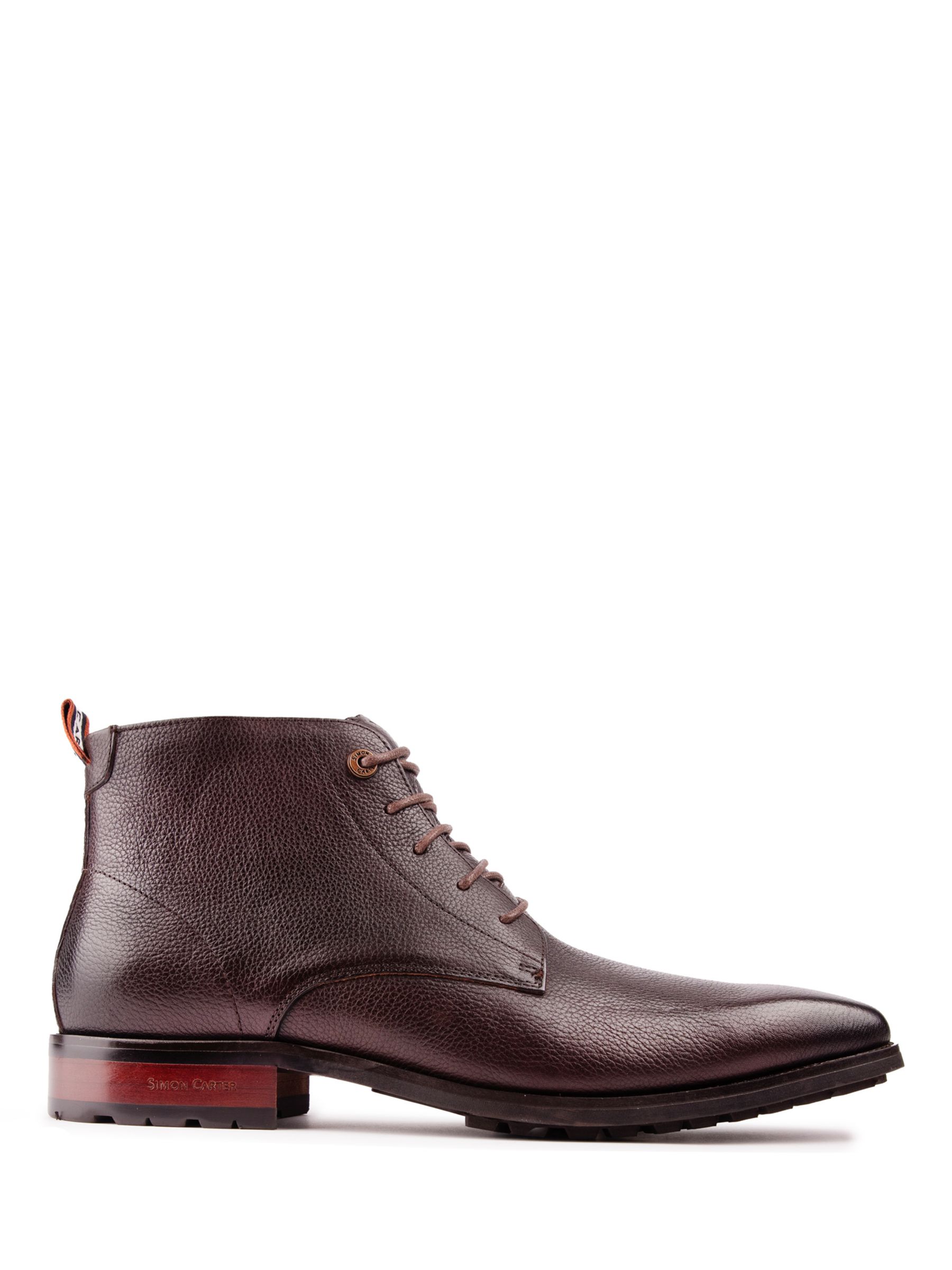 Simon Carter Daisy Leather Chukka Boots, Brown, 11.5