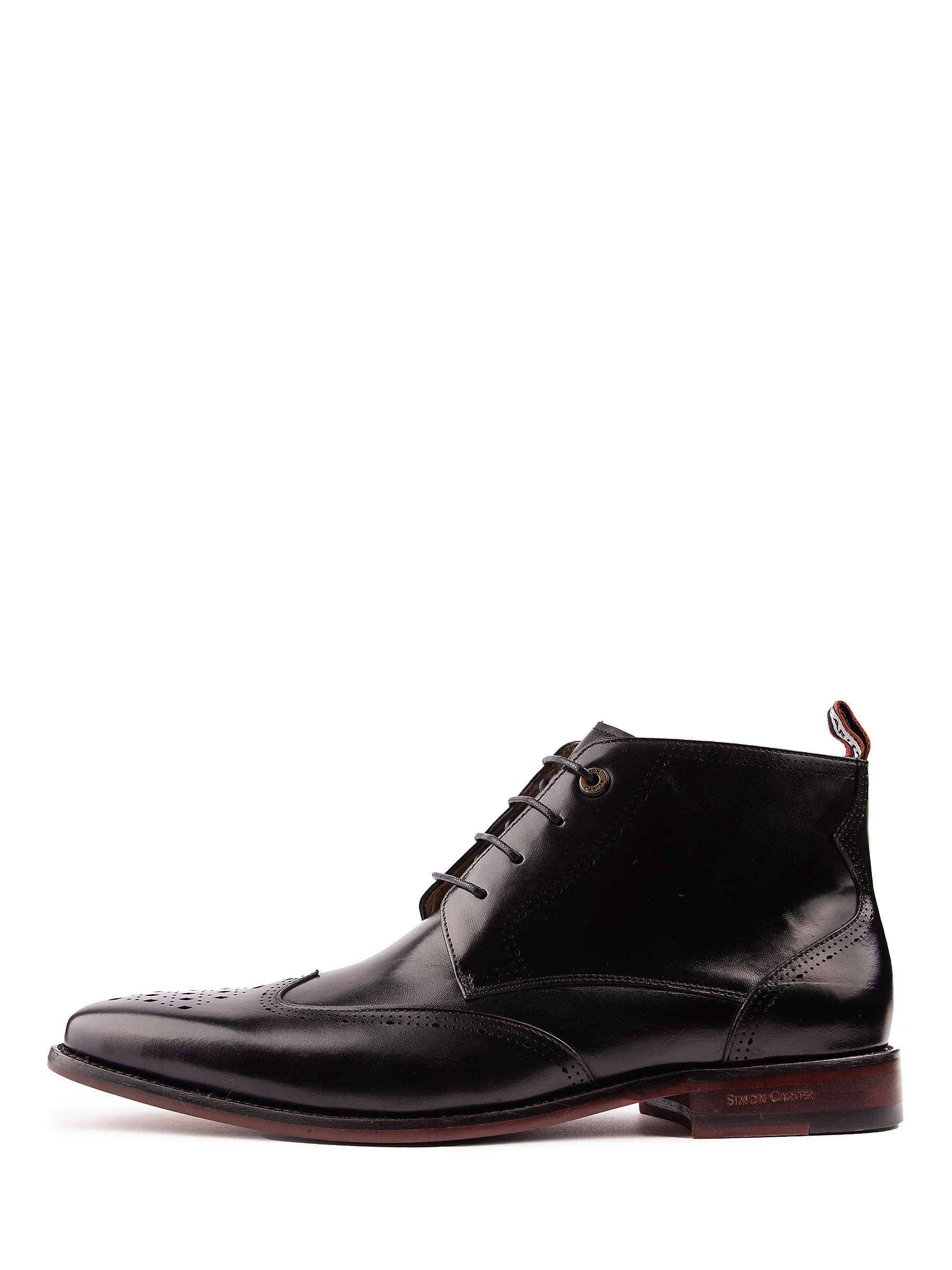 Buy Simon Carter Whisker Leather Chukka Boots, Black Online at johnlewis.com